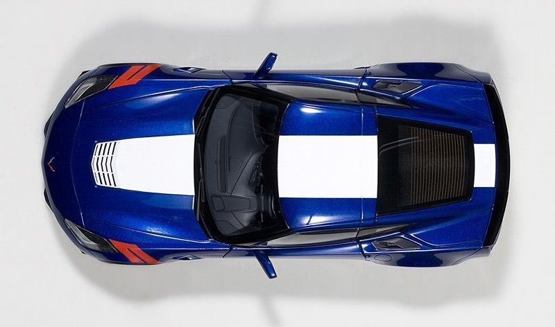 AUTOART CHEVROLET CORVETTE GRAND SPORT ADMIRAL BLUE/STRIPES 1:18*New! Last One!!