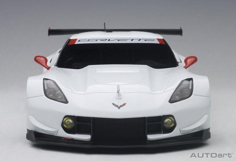 AUTOart Chevrolet Corvette C7 R 1:18 Model Car Plain Color Version White 81650