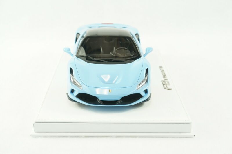 1/18 BBR FERRARI F8 TRIBUTO SPYDER AZZURRO BLUE MATT DELUXE WHIT LEATHER Limited 10pcs