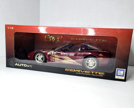 AUTOart 2002 Chevrolet Corvette Indy 500 Pace Car 50th Anniversary Ruby Red New