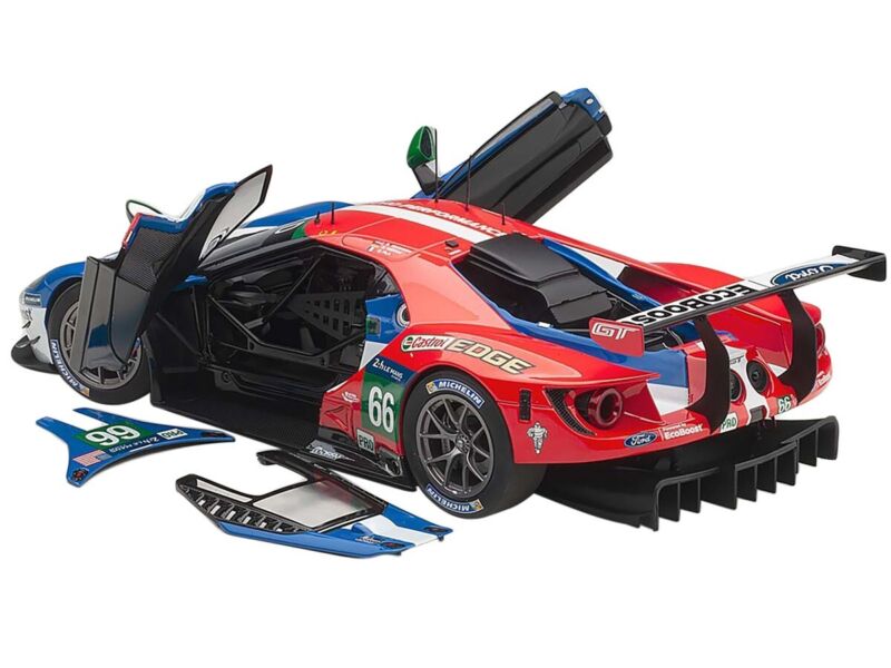 1/18 Autoart Ford Gt #66 Johnson/ Mucke/ Pla Le Mans 2016 81610 Manufacturer Brand: Autoart MPN: 81610 Color: Red White Blue with Graphic Material: Composite diecast with some plastic Scale Size: 1:18 Part Type: Collectible Cars Steerable wheels Rubber ti