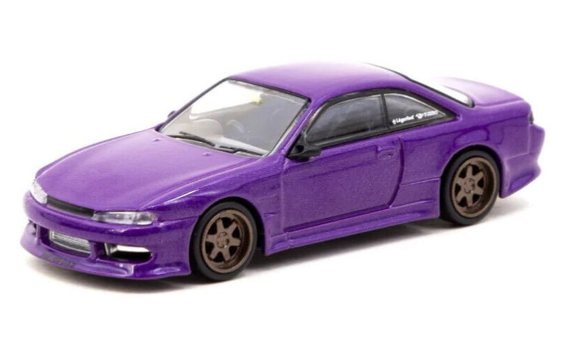 Tarmac Works GLOBAL64 Purple Metallic VERTEX Nissan Silvia S14 1:64 Scale Diecast Car
