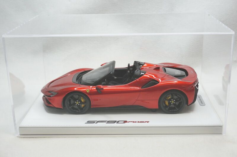 1/18 BBR FERRARI SF90 SPIDER 2007 F1 RED METALLIC DELUXE WHITE LEATHER limited 20pcs