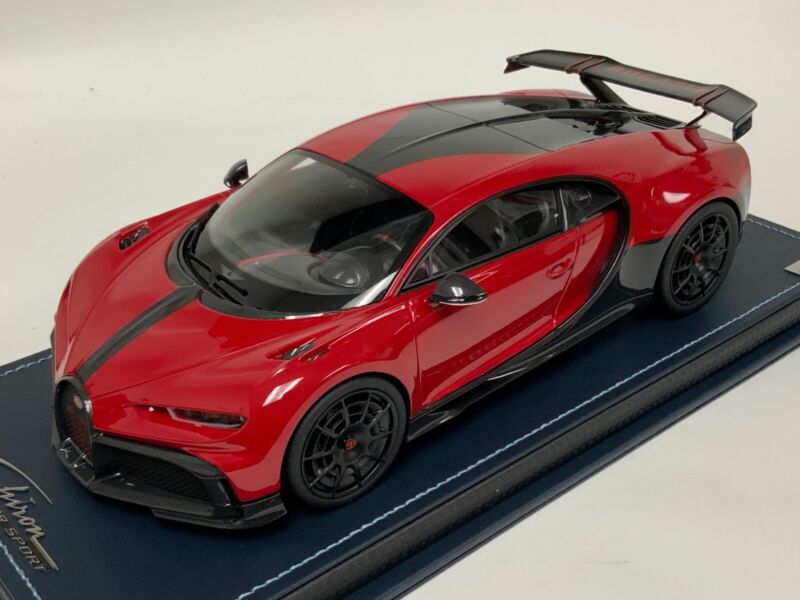 1/18 MR Collection Bugatti Chiron Pur Sport Italian Red Leather Base $852.95 ModelCarsHub