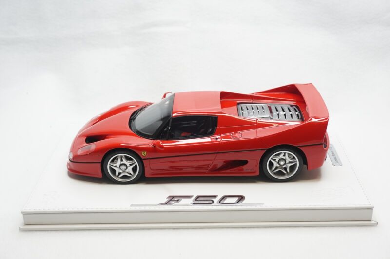 1/18 BBR FERRARI F50 COUPE ROSSO CORSA DELUXE WHITE LEATHER limited 20pcs