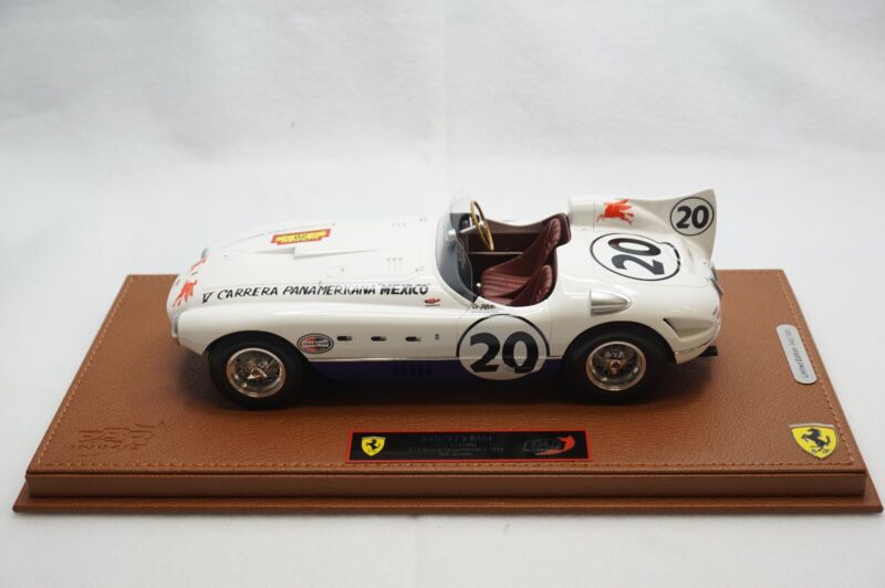 1/18 BBR FERRARI 340/375 MM PANAMERICANA BROWN LEATHER BASE limited 300pcs