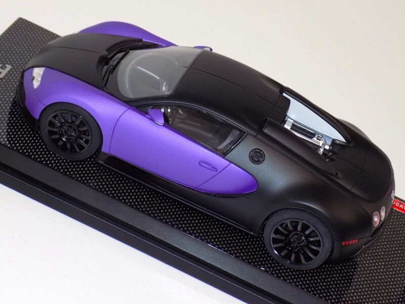 1/18 MR Collection Bugatti Veyron 16.4 Black and Purple on Carbon Fiber Base $929.95 ModelCarsHub