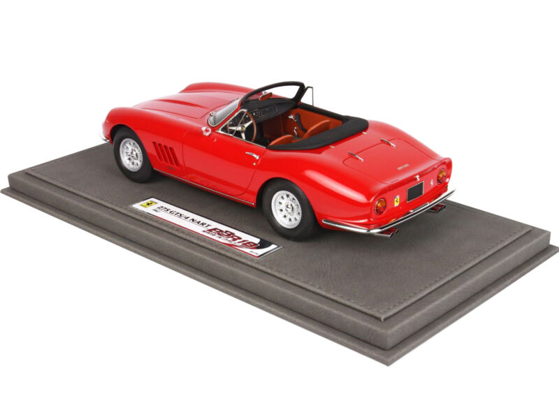 1967 FERRARI 275 GTS/4 NART CONVERTIBLE RED & DISPLAY CASE 1/18 MODEL BBR 1816C1
