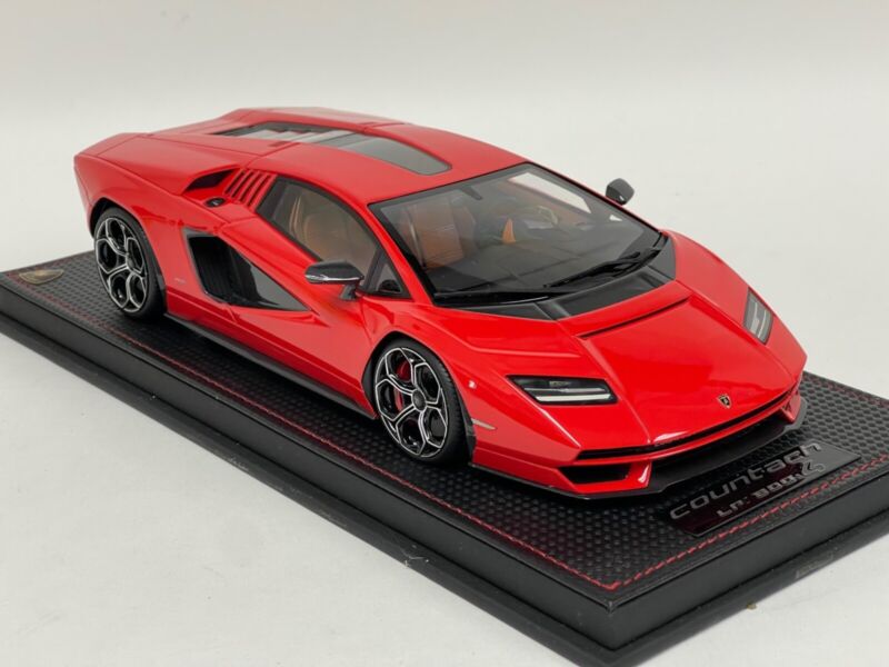 1/18 MR Collection Lamborghini Countach LPI 800-4 Rosso " Red " Leather Base $878.95 ModelCarsHub