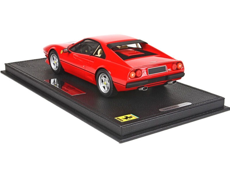 1982 FERRARI 208 GTB TURBO RED & DISPLAY CASE LTD ED 1/18 MODEL CAR BBR P18103