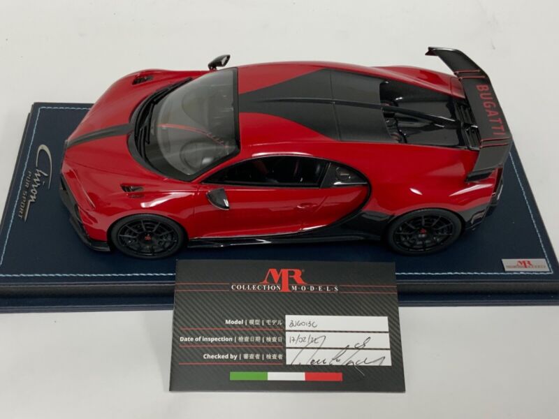 1/18 MR Collection Bugatti Chiron Pur Sport Italian Red Leather Base $852.95 ModelCarsHub
