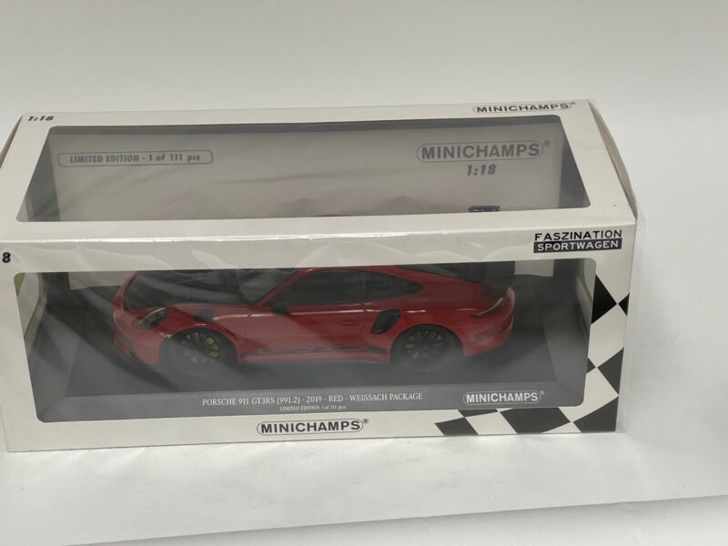 1/18 Minichamps Porsche 911 "991.2" GT3 RS in Red with Weissach Package P6A $329.95 ModelCarsHub