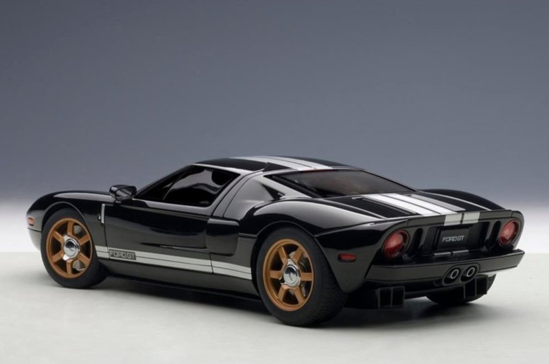 1/18 AUTOart Diecast Scale 2004 Ford GT Black with White Stripes AUTOart Diecast 1/18 Scale 2004 Ford GT Black with White Stripes $799.95 ModelCarsHub