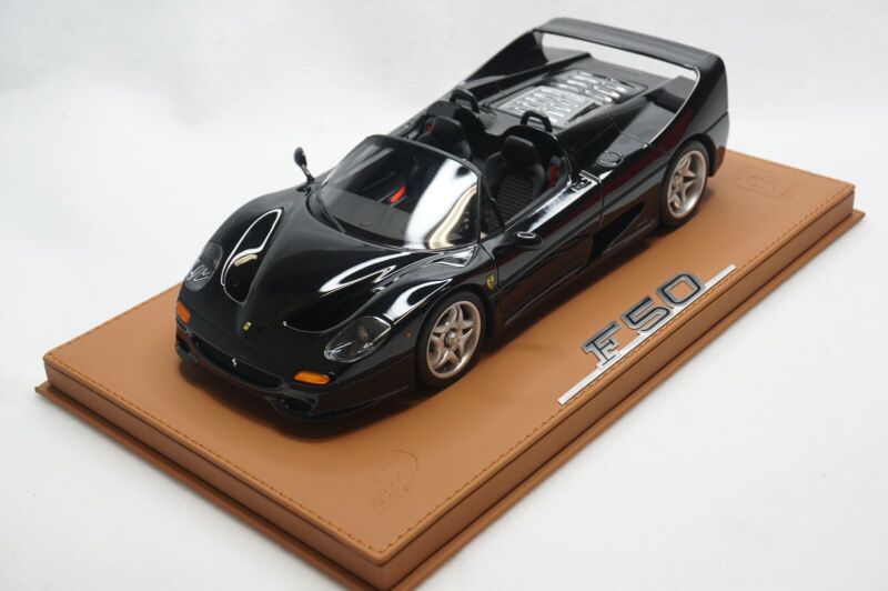 1/18 BBR FERRARI F50 SPIDER GLOSS BLACK DELUXE BROWN LEATHER Limited 5pcs