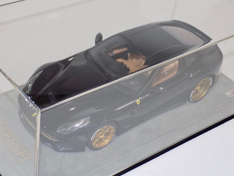 1/18 MR Collection Ferrari F12 Berlinetta Gloss Black Custom Gold Wheels $774.95 ModelCarsHub