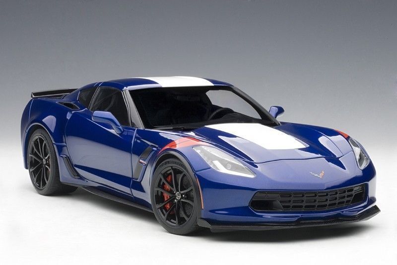 AUTOART CHEVROLET CORVETTE GRAND SPORT ADMIRAL BLUE/STRIPES 1:18*New! Last One!!