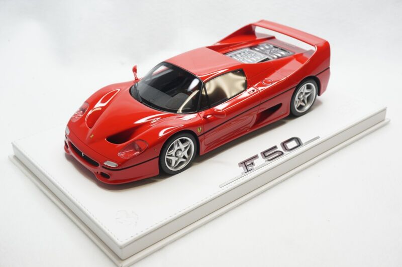 1/18 BBR FERRARI F50 COUPE ROSSO CORSA DELUXE WHITE LEATHER limited 20pcs