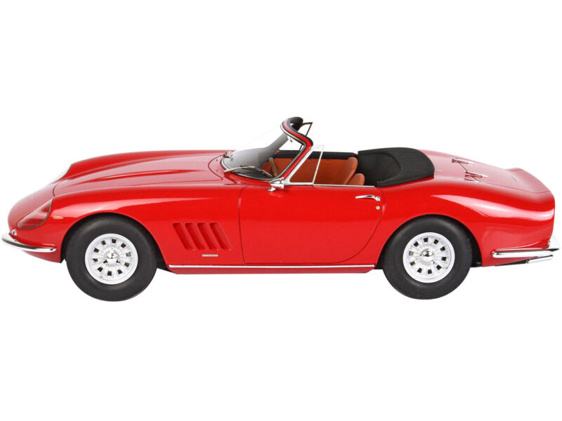 1967 FERRARI 275 GTS/4 NART CONVERTIBLE RED & DISPLAY CASE 1/18 MODEL BBR 1816C1