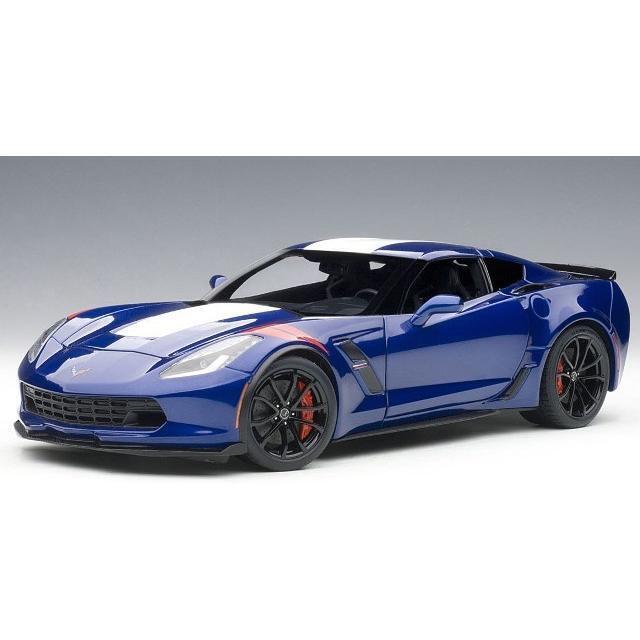 1/18 Autoart Chevrolet Corvette C7 Gransport Blue/White Stripe Red Hashmark 71275