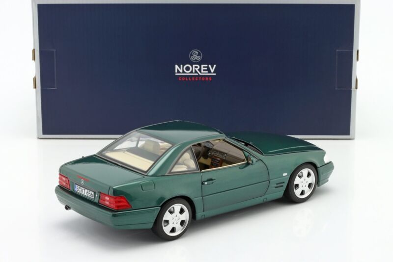 MERCEDES-BENZ 500 SL (R129) Facelift 1999 Green metallic - 1/18 - NOREV
