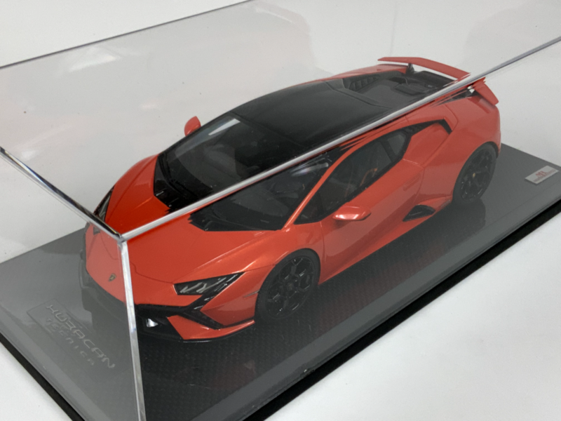 1/18 MR Collection Lamborghini Huracan Tecnica Orange Lambo054B Carbon Base $929.95 ModelCarsHub