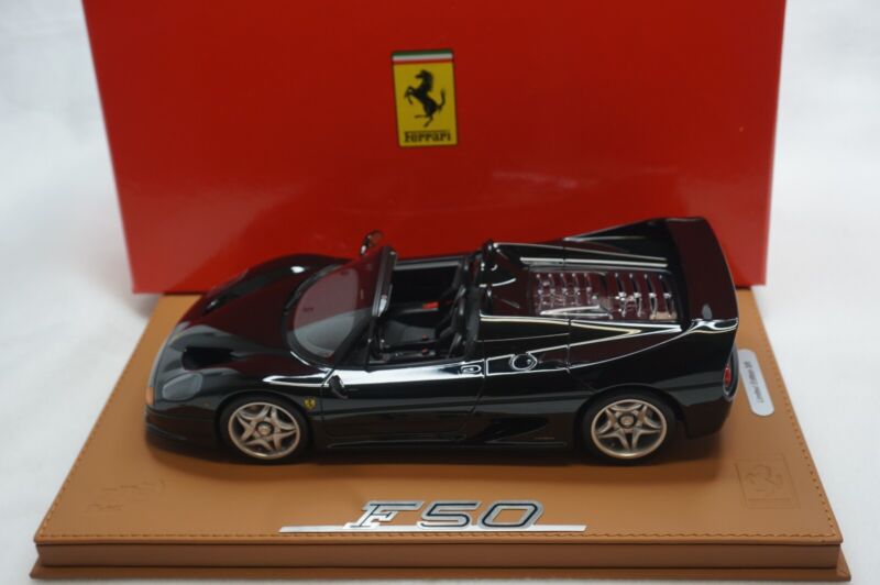 1/18 BBR FERRARI F50 SPIDER GLOSS BLACK DELUXE BROWN LEATHER Limited 5pcs