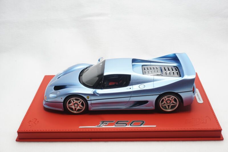 1/18 BBR FERRARI F50 COUPE AZZURRO CALIFORNIA DELUXE RED LEATHER limited 10pcs