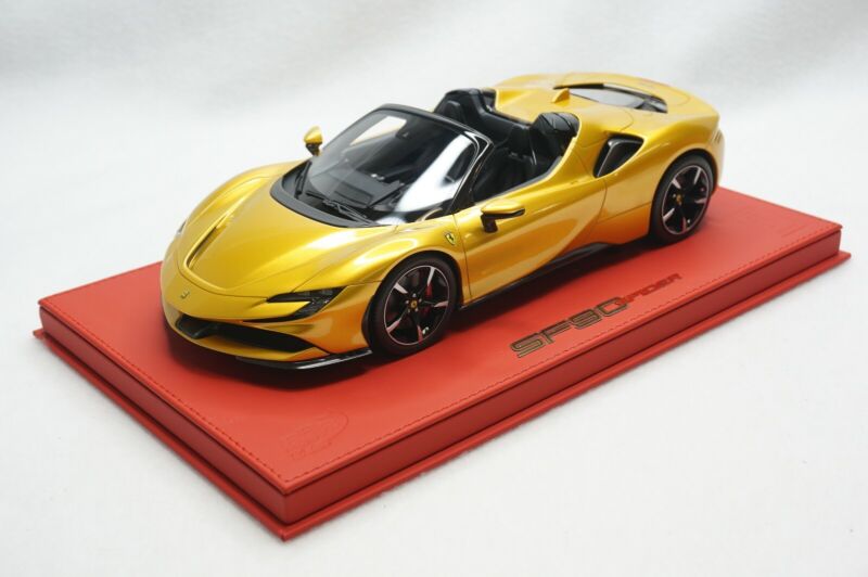 1/18 BBR FERRARI SF90 SPIDER GIALLO MONTECARLO DELUXE RED Limited 10PC #01/10