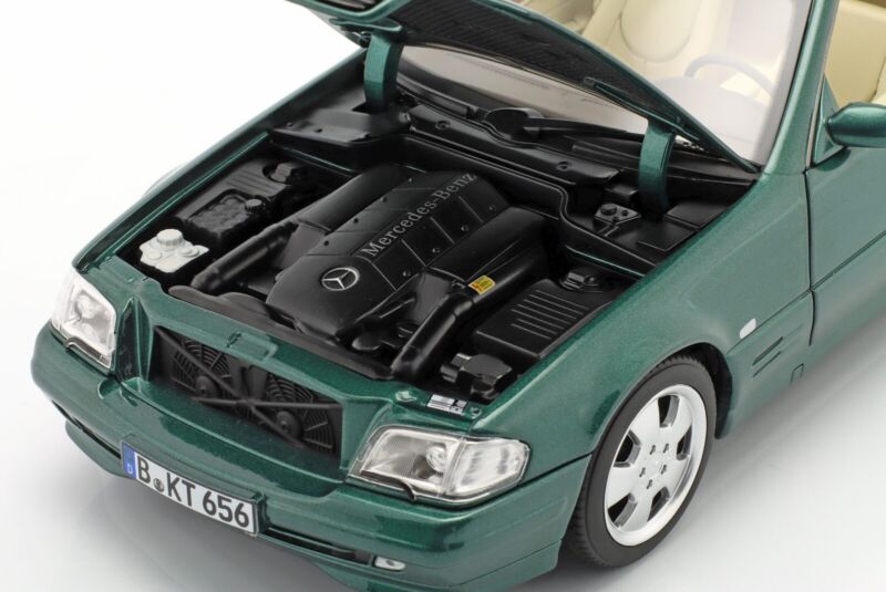 MERCEDES-BENZ 500 SL (R129) Facelift 1999 Green metallic - 1/18 - NOREV