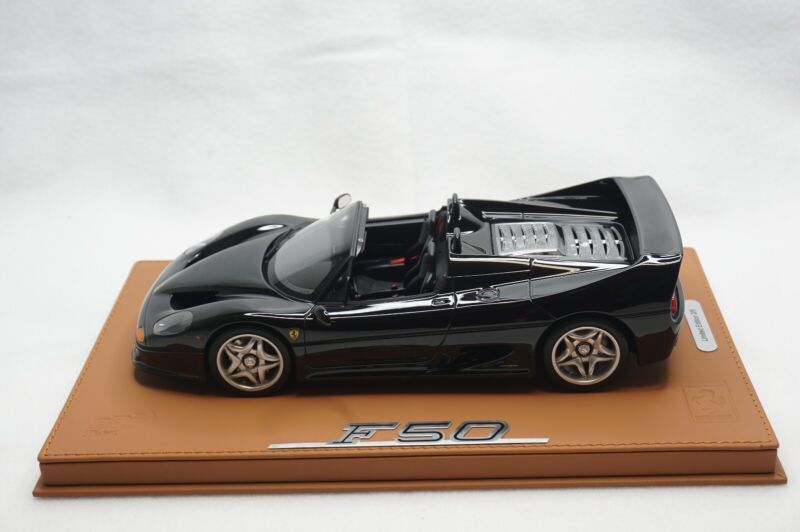 1/18 BBR FERRARI F50 SPIDER GLOSS BLACK DELUXE BROWN LEATHER Limited 5pcs