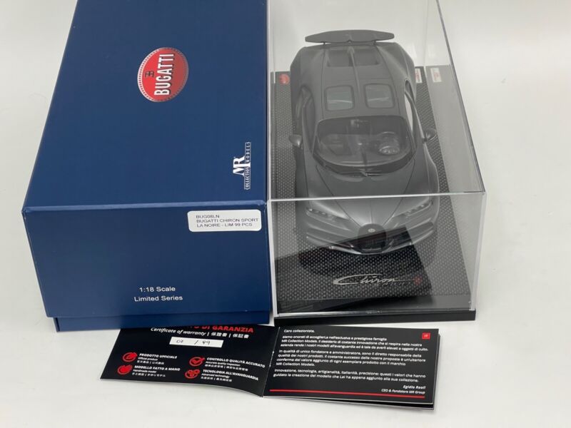 1/18 MR Collection Bugatti Chiron Sport "La Noire" Carbon Base IN STOCK $1007.95 ModelCarsHub