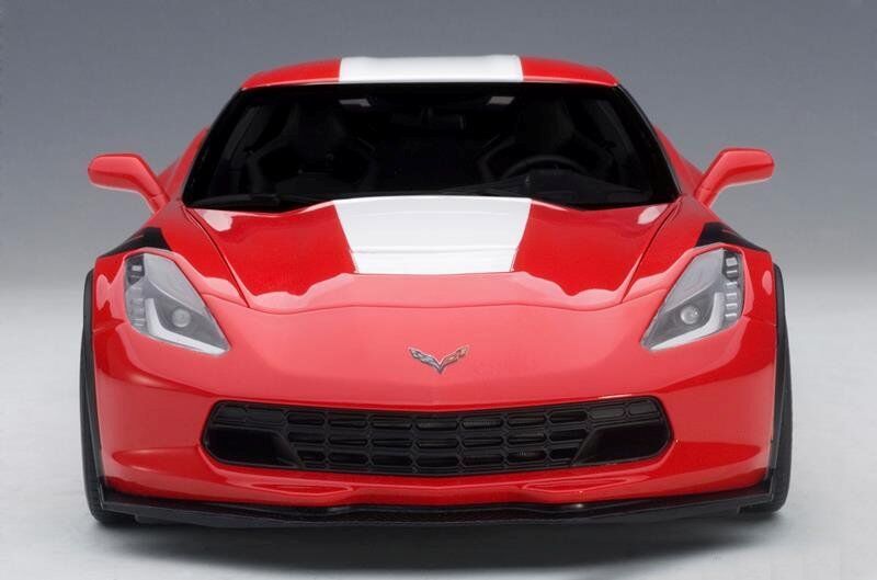 2017 CHEVROLET CORVETTE C7 GRAND SPORT RED WHITE STRIPE 1:18 by AUTOart 71274