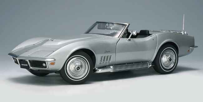 1969 CHEVROLET CORVETTE CONVERTIBLE CORTEZ SILVER 1:18 AUTOART #71162