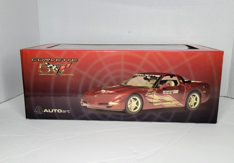 AUTOart 2002 Chevrolet Corvette Indy 500 Pace Car 50th Anniversary Ruby Red New