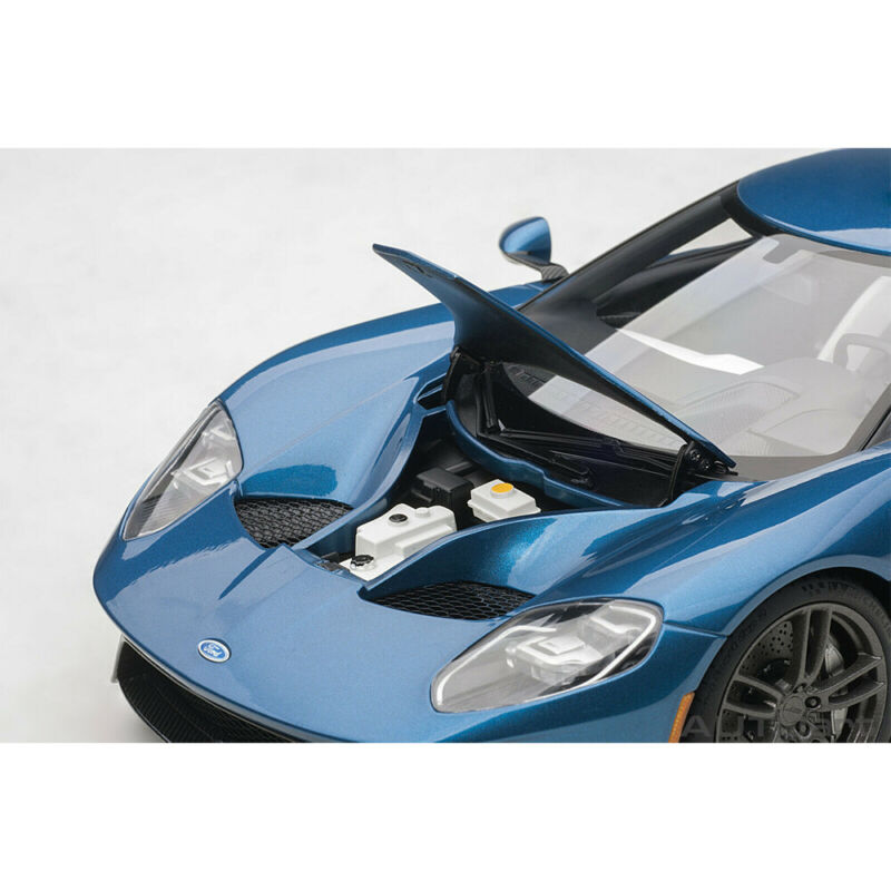 1/18 AUTOart 2017 Ford GT Liquid Blue 72942 Scale: 1:18 Model: 2017 Ford GT Model size: 9.5" Color: Liquid Blue Opening: Hood, Doors, Back engine cover Manufactured by: Autoart $339.99 ModelCarsHub