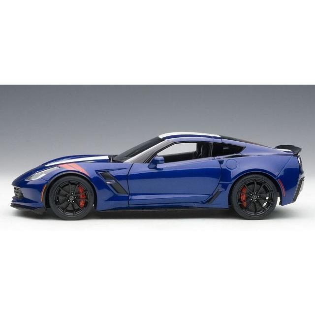 1/18 Autoart Chevrolet Corvette C7 Gransport Blue/White Stripe Red Hashmark 71275