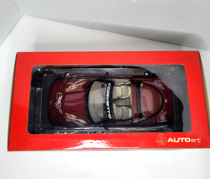 AUTOart 2002 Chevrolet Corvette Indy 500 Pace Car 50th Anniversary Ruby Red New
