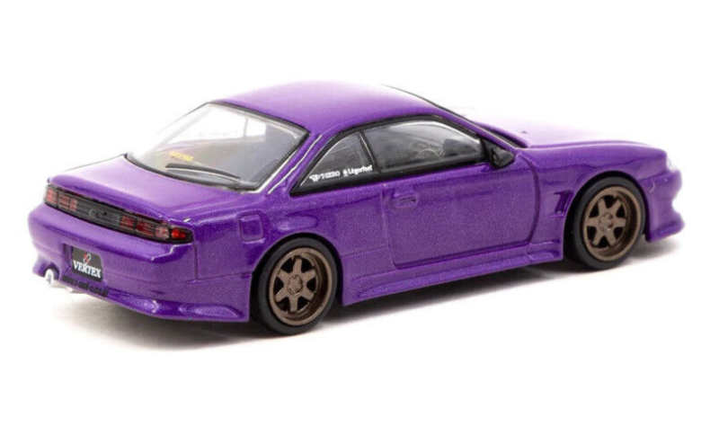 Tarmac Works GLOBAL64 Purple Metallic VERTEX Nissan Silvia S14 1:64 Scale Diecast Car