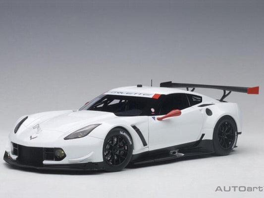 AUTOart Chevrolet Corvette C7 R 1:18 Model Car Plain Color Version White 81650