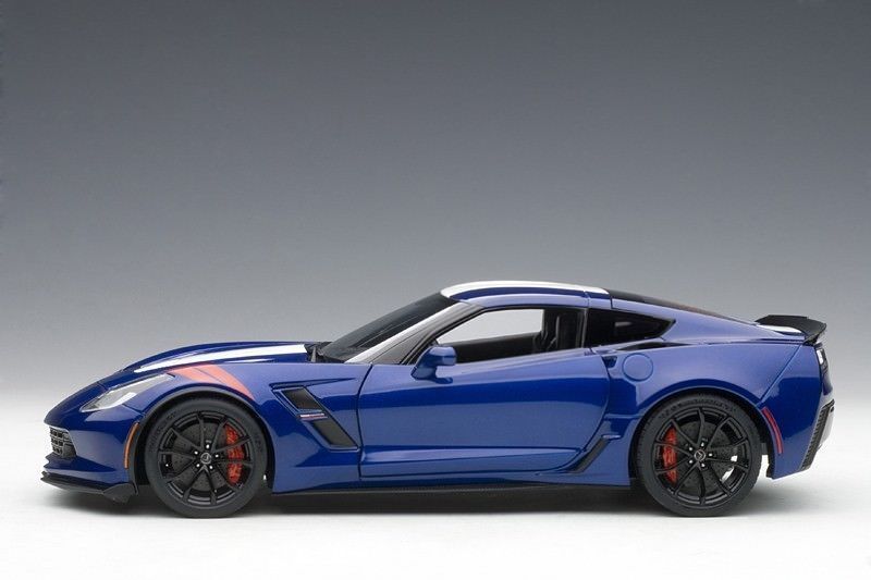 AUTOART CHEVROLET CORVETTE GRAND SPORT ADMIRAL BLUE/STRIPES 1:18*New! Last One!!