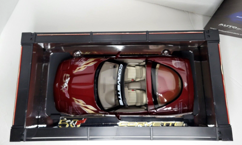 AUTOart 2002 Chevrolet Corvette Indy 500 Pace Car 50th Anniversary Ruby Red New