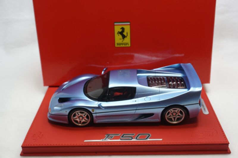 1/18 BBR FERRARI F50 COUPE AZZURRO CALIFORNIA DELUXE RED LEATHER limited 10pcs