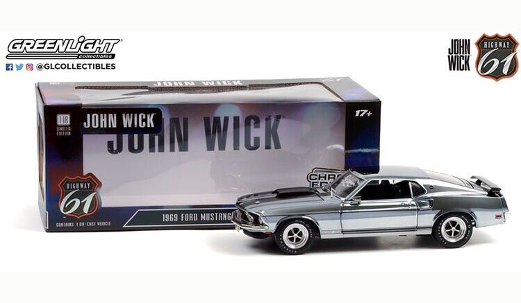 Greenlight 1/18 Highway 61 18031 "John Wick" 1969 Ford Mustang BOSS 429
