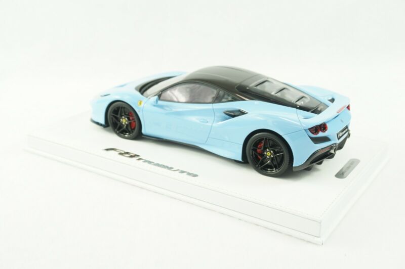 1/18 BBR FERRARI F8 TRIBUTO SPYDER AZZURRO BLUE MATT DELUXE WHIT LEATHER Limited 10pcs