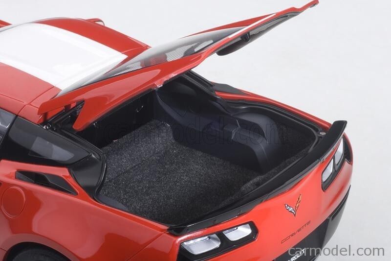 2017 CHEVROLET CORVETTE C7 GRAND SPORT RED WHITE STRIPE 1:18 by AUTOart 71274