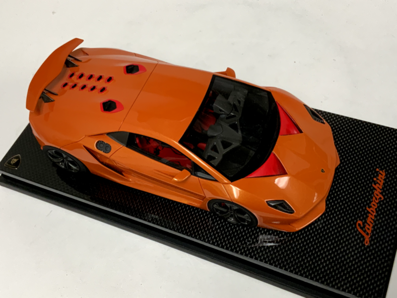 1/18 MR Collection Lamborghini Sesto Elemento in Orange on Carbon Base IN STOCK $929.95 ModelCarsHub