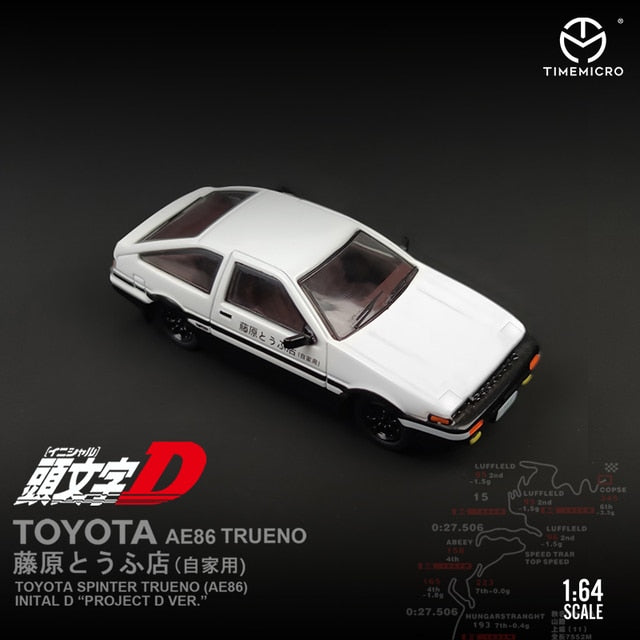 Time Micro 1:64 Toyota Ae86.sports Car Diecast Model Car Alloy Simulation Vehicle Model Adult Collection Model Series - Railed/motor/cars/bicycles
