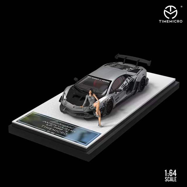 Preorder Time Micro 1:64 Lbwk Lamborghini Lp700 Lb2.0 Fighter Grey Model Car