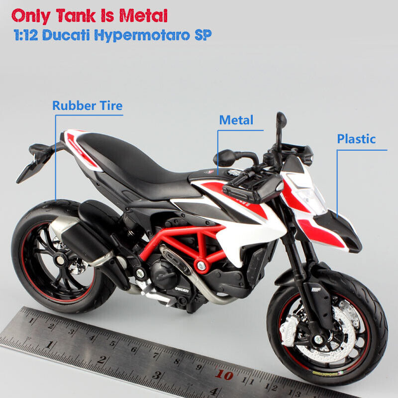 1/12 Scale Ducati Hypermotaro 1100 EVO SP Corse supermotard model motorcycle toy