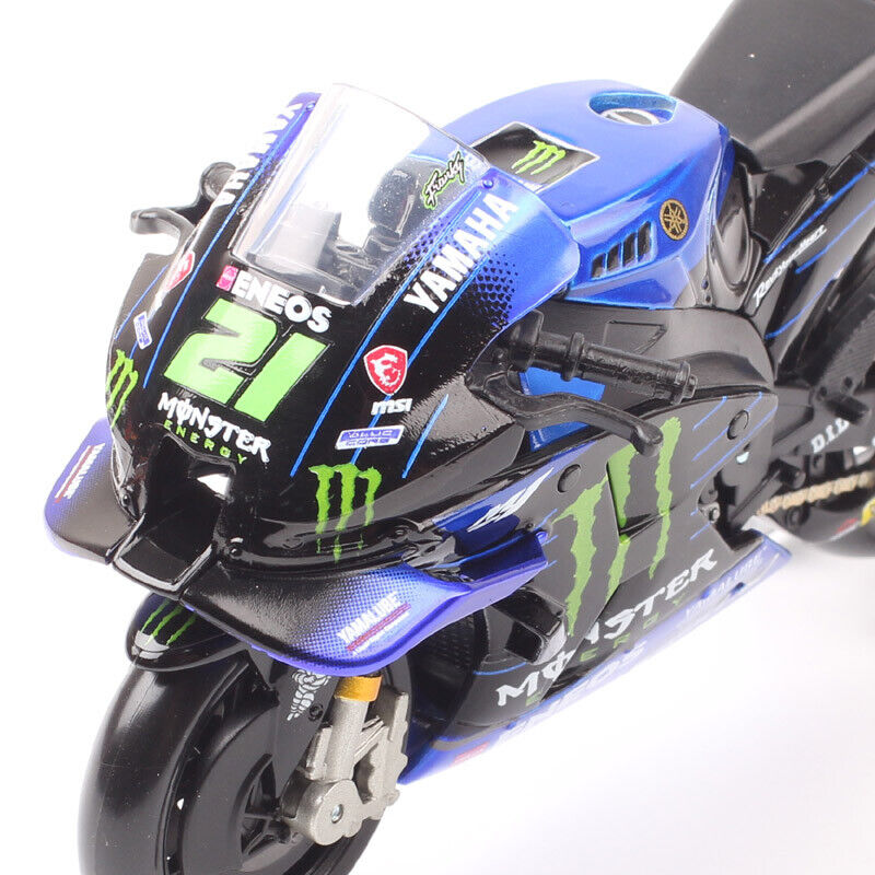 Maisto 1/18 Yamaha YZR-M1 #21 Franco Morbidelli Motorcycle Model MotoGP 2021